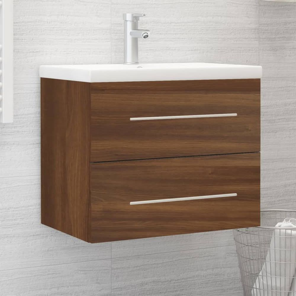 Sink Cabinet with Built-in Basin Engineered Wood