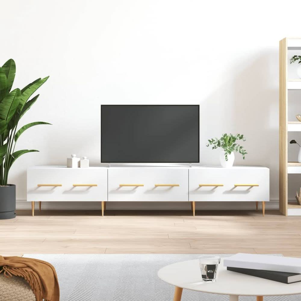 TV Cabinet White 150x36x30 cm Engineered Wood