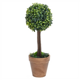 Artificial Boxwood Plants 2 pcs with Pots Ball Shaped Green 33 cm