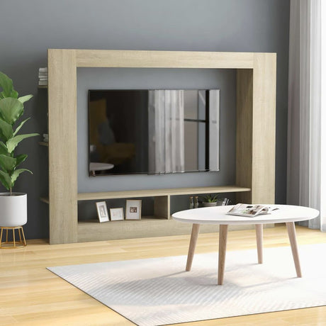 TV Cabinet White 152x22x113 cm Engineered Wood