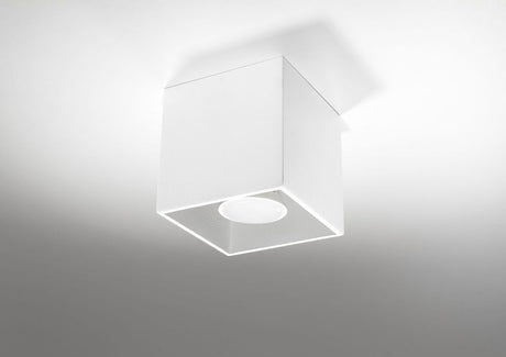 Ceiling Lamp QUAD 1 White Square Shape Modern Loft Design LED GU10