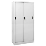 Office Cabinet with Sliding Door White 90x40x180 cm Steel