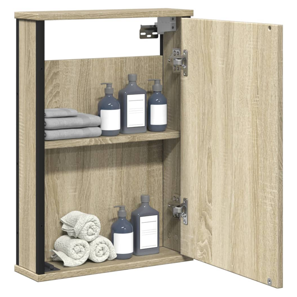 Bathroom Mirror Cabinet Sonoma Oak 42x12x60 cm Engineered Wood