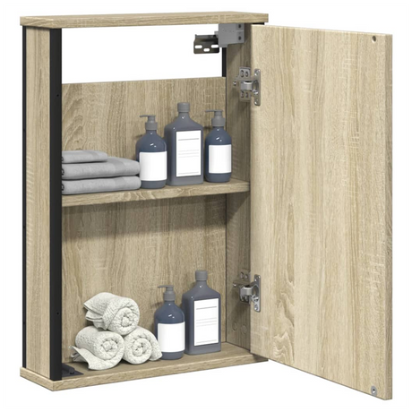 Bathroom Mirror Cabinet Sonoma Oak 42x12x60 cm Engineered Wood