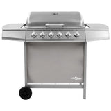 Gas BBQ Grill with 6 Burners Silver (FR/BE/IT/UK/NL only)