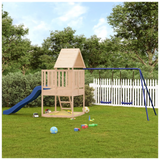 Playhouse with Slide Ladder Swings Solid Wood Pine