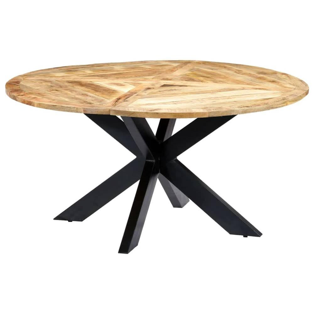 Dining Table Round 120x76 cm Solid Mango Wood