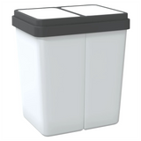 Dual Bin White 2x25 L