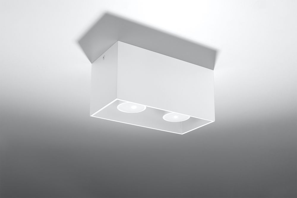 Ceiling Lamp QUAD White Square Shape Modern Loft Design LED GU10