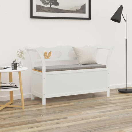 Bench White 107x45x75.5 cm Solid Wood Fir