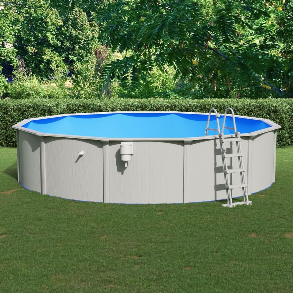 Swimming Pool with Safety Ladder 550x120 cm