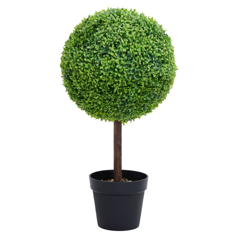 Artificial Boxwood Plant with Pot Ball Shaped Green 71 cm