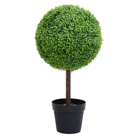 Artificial Boxwood Plant with Pot Ball Shaped Green 71 cm