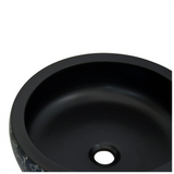 Countertop Basin Black and Blue Round Φ41x14 cm Ceramic