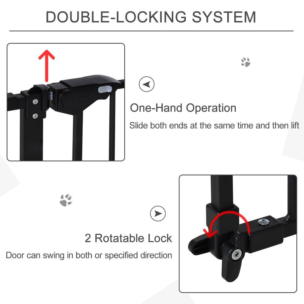 Adjustable Safety Gate 3 Extensions and Four Adjustable Screws,  Pawhut