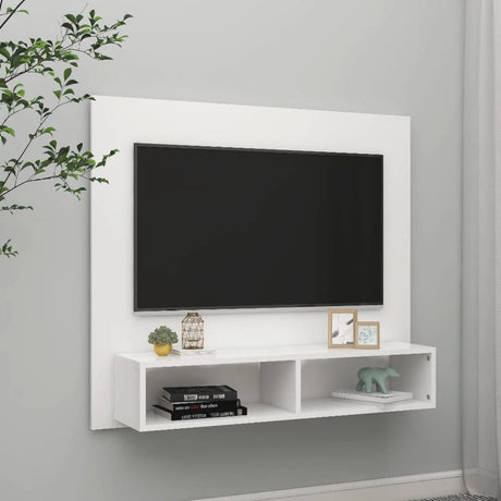 Wall TV Cabinet White 102x23.5x90 cm Engineered Wood