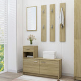 Hallway Unit White 100x25x76.5 cm Engineered Wood