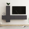 5 Piece TV Cabinet Set High Gloss White Engineered Wood