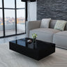 Coffee Table High Gloss Grey 115x55x31 cm MDF