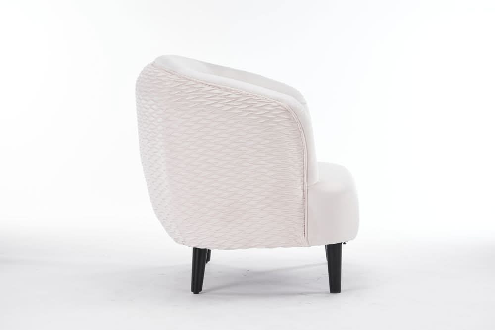 77CM CREAM VELVET ARM CHAIR