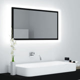 LED Bathroom Mirror White 80x8.5x37 cm Acrylic