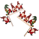 2Pcs Christmas Door Frame Decoration Santa Elk Wooden 2023 Door Frame Christmas Decorations Decor Home New Year Gifts