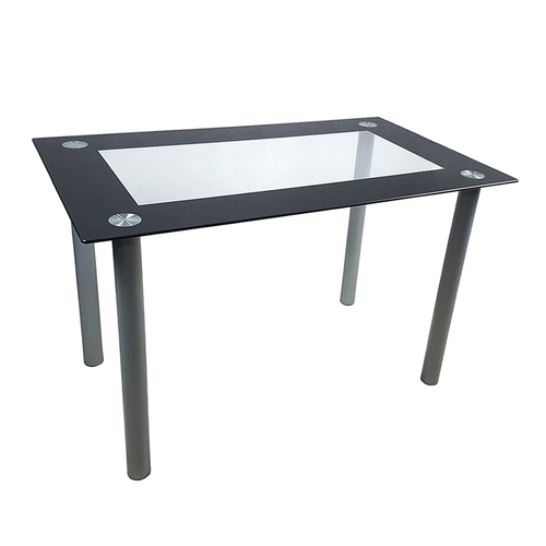 110cm Dining Table Tempered Glass Dining Table