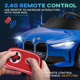 BMW i4 Licensed 12V Kids Electric Ride-On Car with Remote Control - Blue