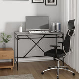 Desk Black 100x50x75 cm Engineered Wood and Iron