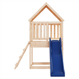 Playhouse with Slide Ladder Solid Wood Pine