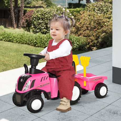 Sliding Car w/Horn No Power Storage Indoor & Outdoor for 12-36 Months Pink