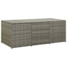 Garden Storage Box Poly Rattan 200x50x60 cm Black