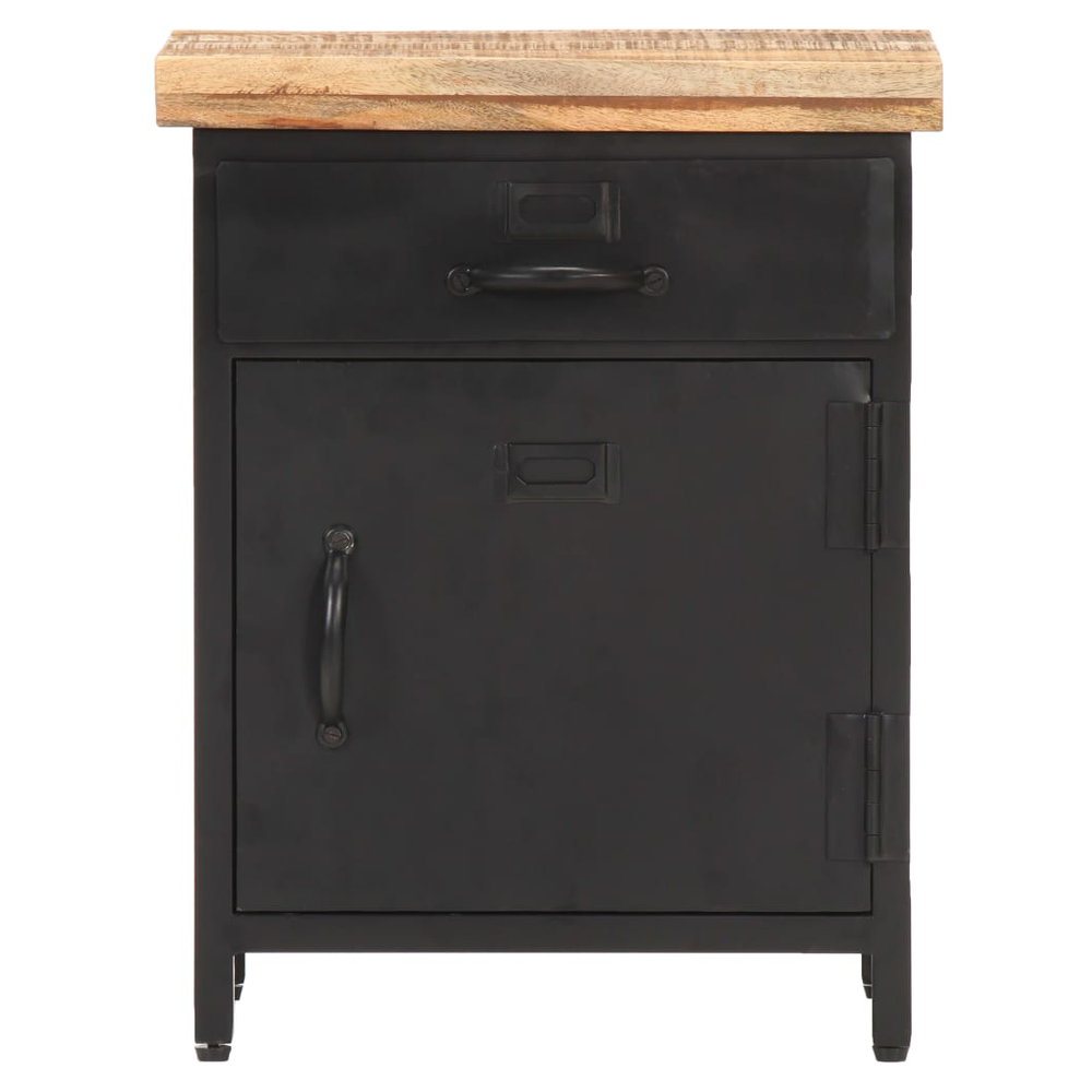 Bedside Cabinet 40x30x52 cm Rough Mango Wood