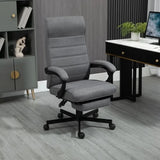 Home Office Chair High-Back Reclining Chair for Bedroom Study Living Room Grey