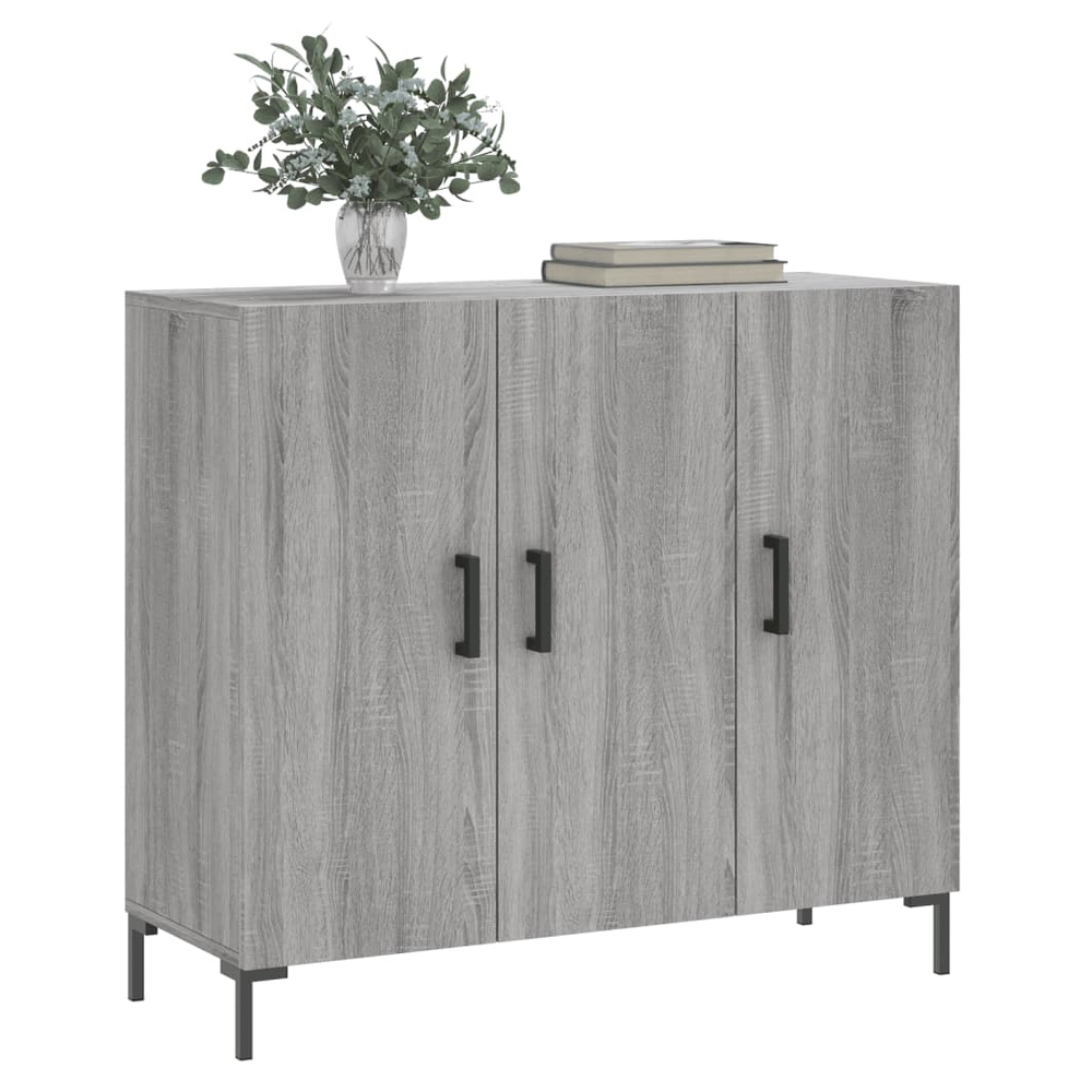 Sideboard Grey Sonoma 90x34x80 cm Engineered Wood