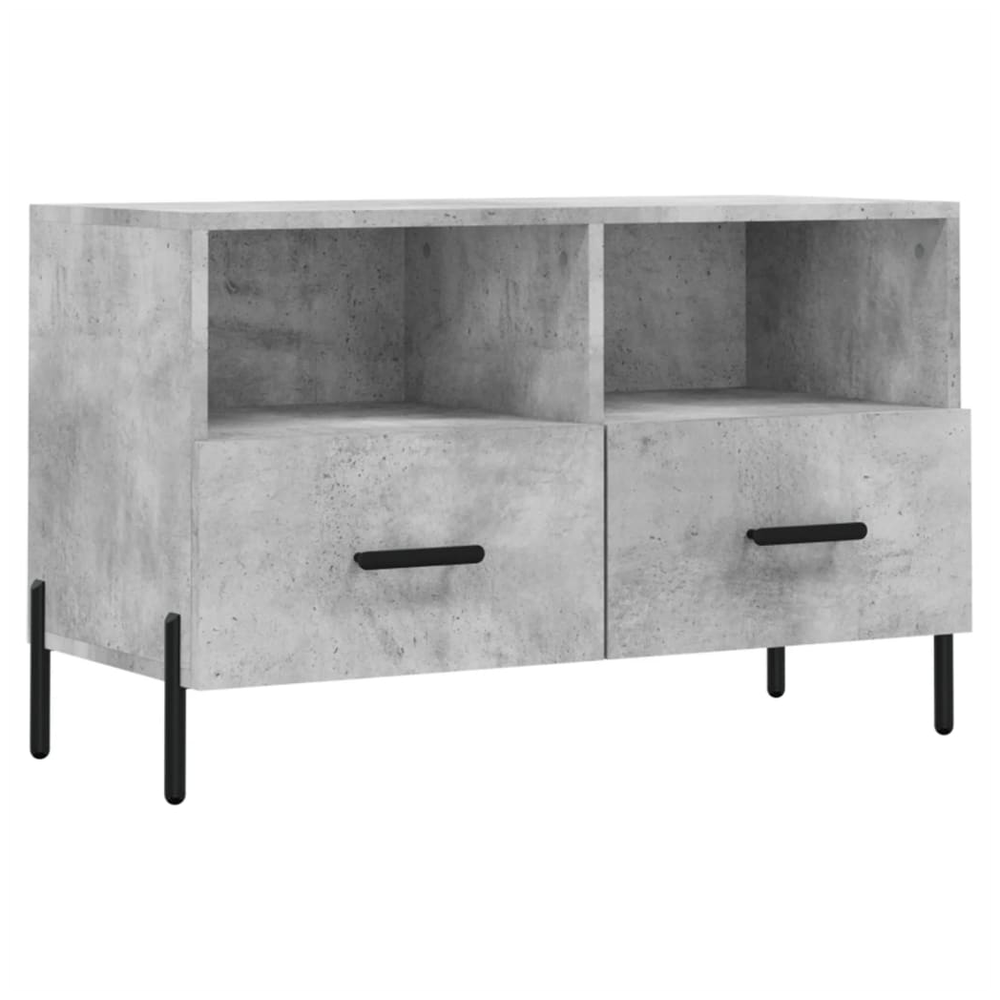 TV Cabinet Concrete Grey 80x36x50 cm Engineered Wood