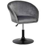 Swivel Bar Stool Fabric Dining Chair Dressing Stool Tub Seat Grey