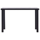 Dining Table Black and Concrete Grey 120x60x75 cm MDF