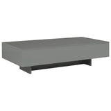 Coffee Table High Gloss Grey 115x55x31 cm MDF