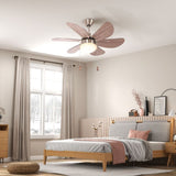 Mounting Reversible Ceiling Fan with Light, Pull-chain Switch, Brown