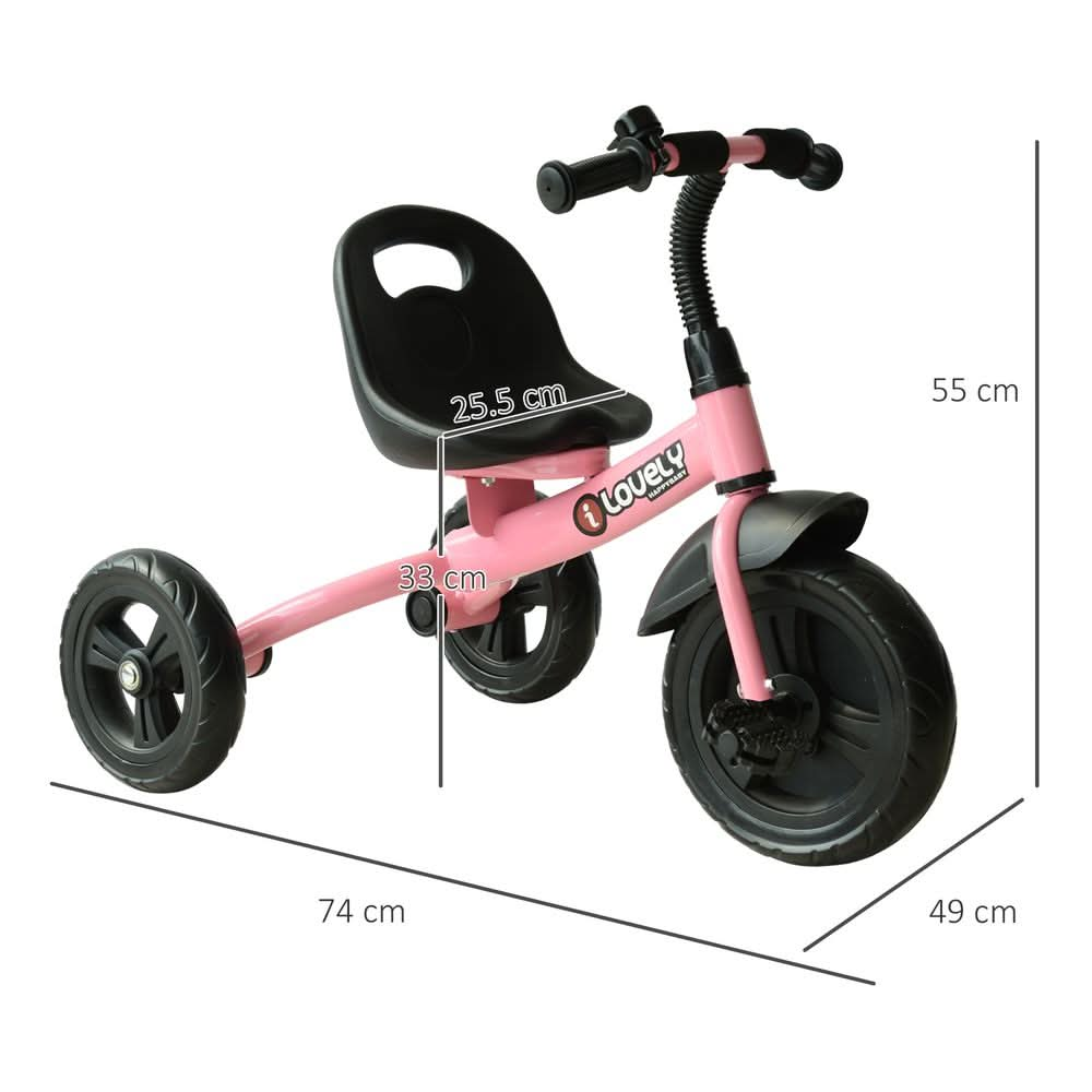 Baby Kids Children Toddler Tricycle Ride on Trike W/ 3 Wheels Pink