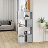 Book Cabinet Room Divider White 60x24x124.5 cm Engineered Wood