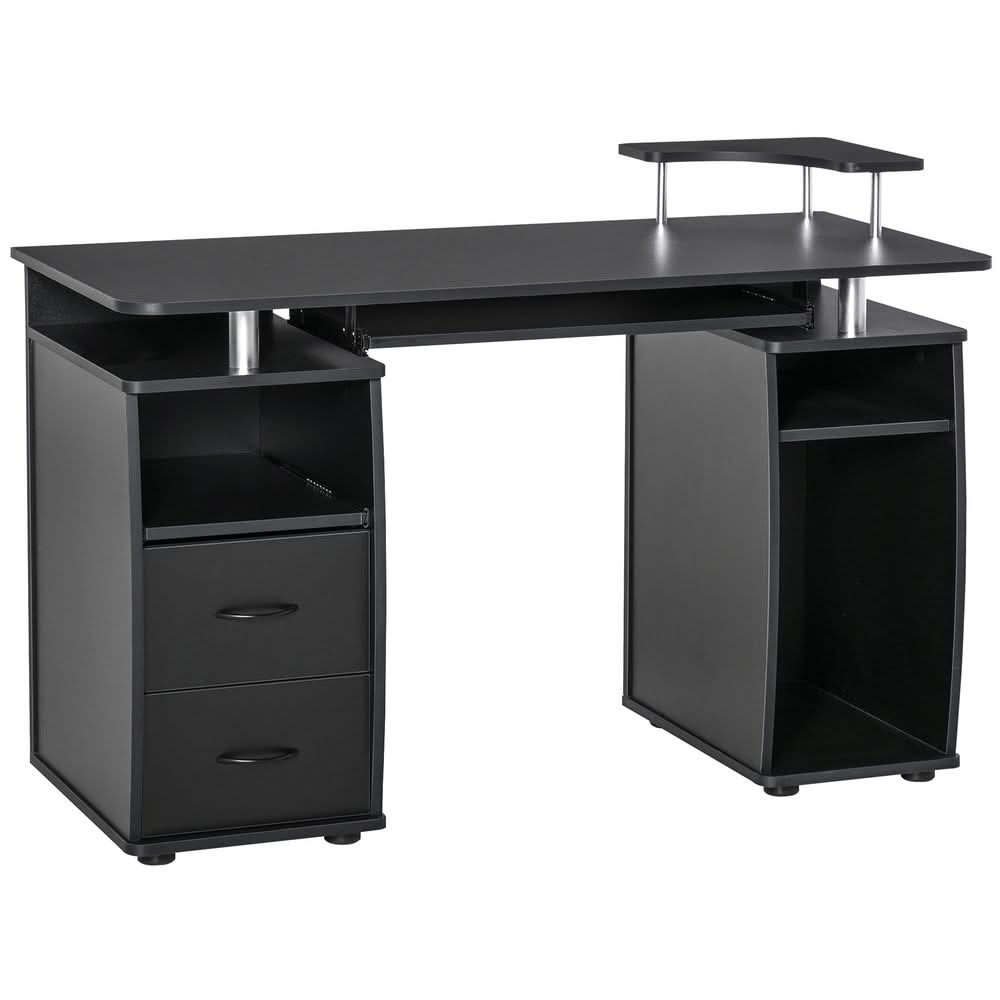 Computer Office Desk Table Workstation w/  Keyboard Tray, Drawer, Black