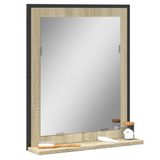 Bathroom Mirror with Shelf Sonoma Oak 50x12x60 cm Engineered Wood