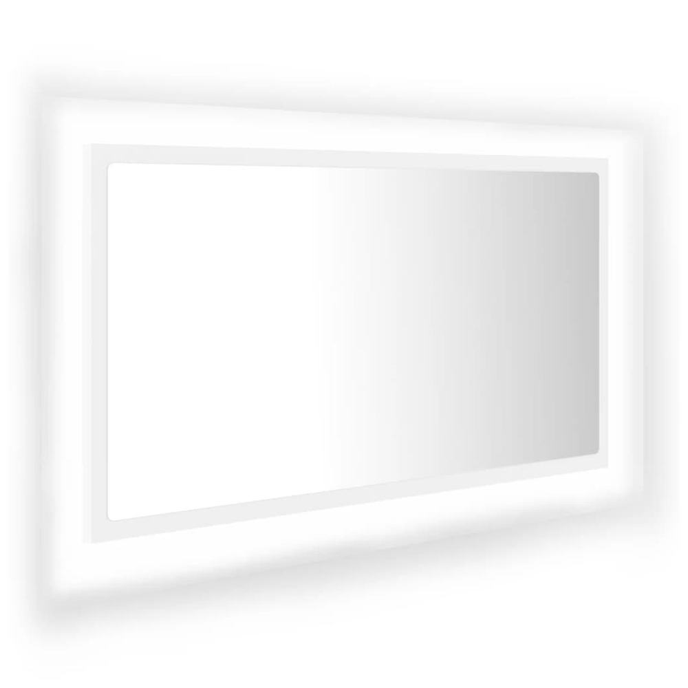 LED Bathroom Mirror White 80x8.5x37 cm Acrylic