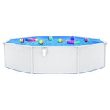 Swimming Pool with Steel Wall Round 550x120 cm White