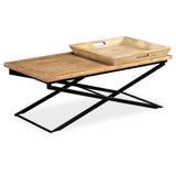 Coffee Table Solid Mango Wood 110x55x42 cm