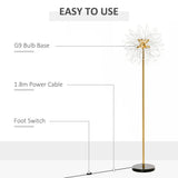 Modern Floor Lamp with Dandelion-like Lampshade for Bedroom