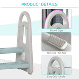 Two-Step Stool for Kids Toddlers with Handle for Toilet Potty Training