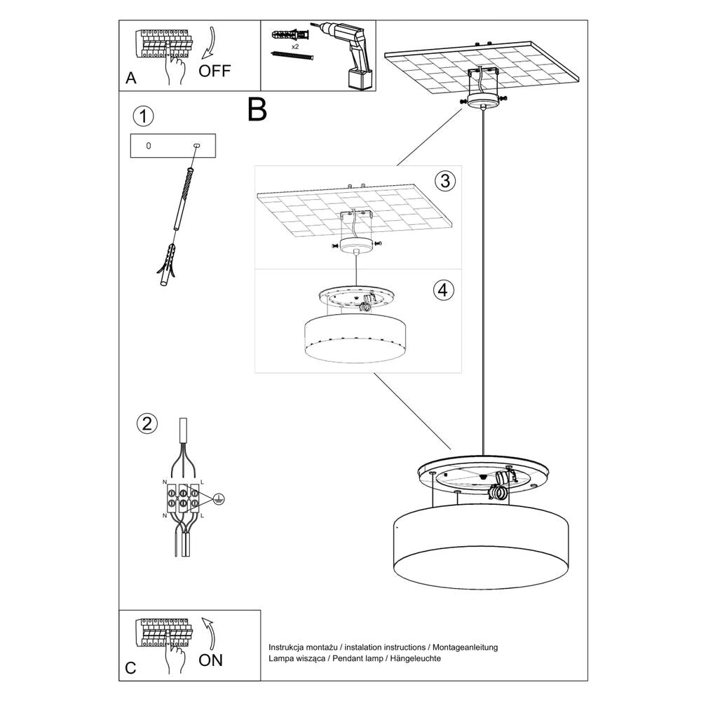 Pendant lamp PVC Arena minimalistic Design E27